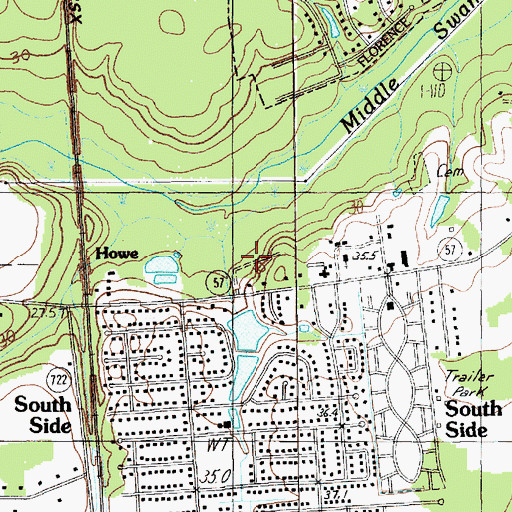 Topographic Map of Tara Hills, SC