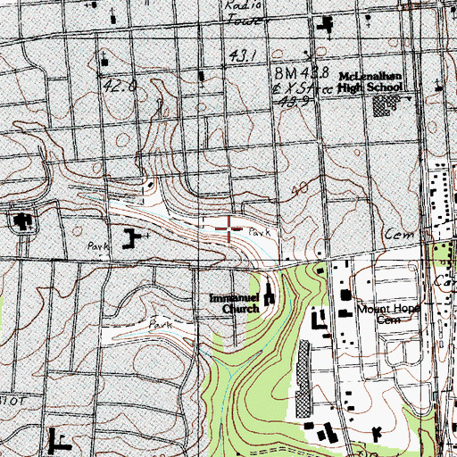 Topographic Map of Timrod Park, SC