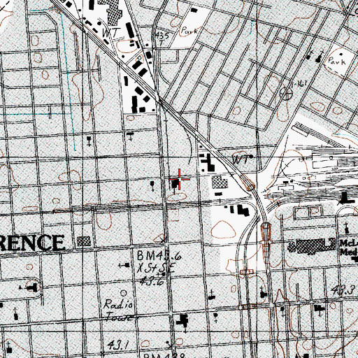 Topographic Map of Trinity Baptist Church, SC