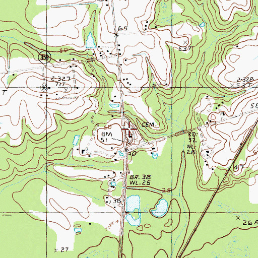 Topographic Map of Trinity Cemetery, SC