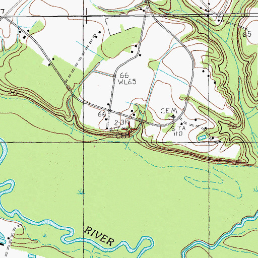 Topographic Map of Turner Cemetery, SC
