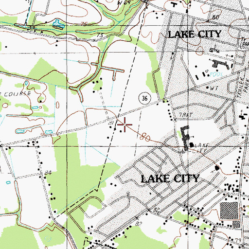 Topographic Map of Wedgefield, SC