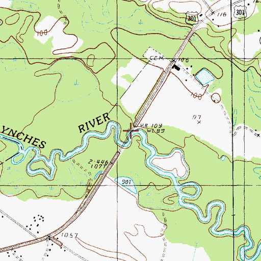 Topographic Map of Welsh Bridge, SC