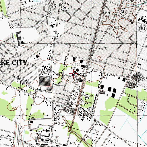 Topographic Map of Wesley United Methodist Church, SC