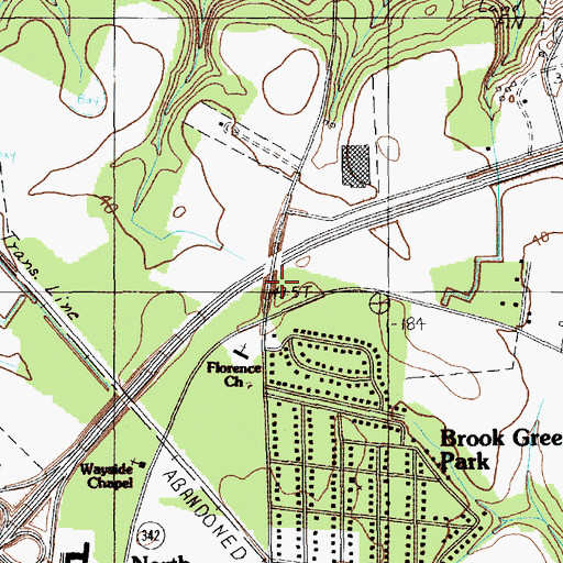 Topographic Map of Wesleyan School, SC