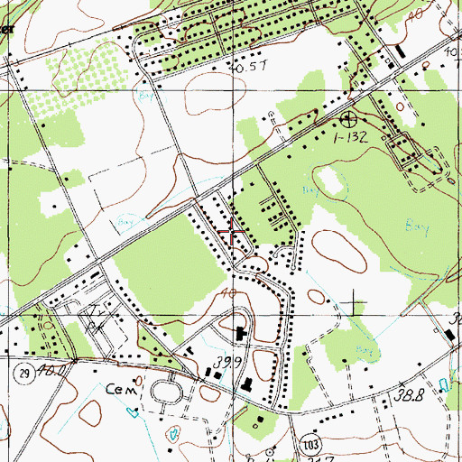Topographic Map of Westchester, SC