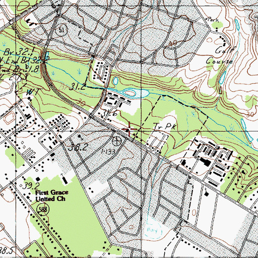 Topographic Map of Westminster Presbyterian Church, SC
