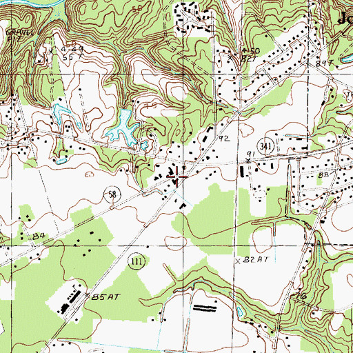 Topographic Map of Westside Church, SC