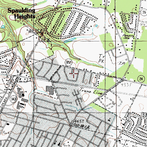 Topographic Map of Wilson Estates, SC