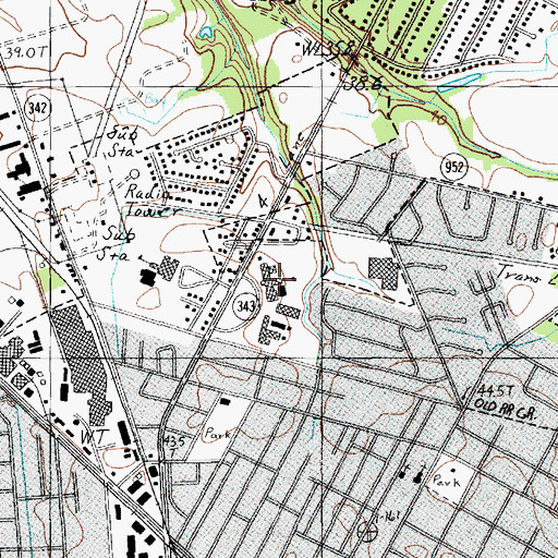 Topographic Map of Wison High School, SC
