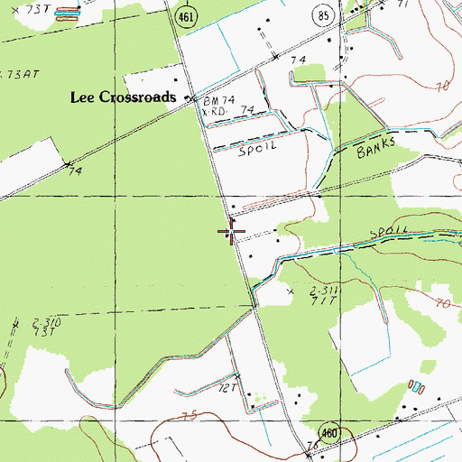 Topographic Map of New Zion Missionary Baptist Church, SC