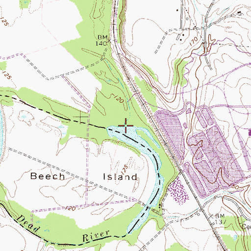 Topographic Map of Badger Branch, SC