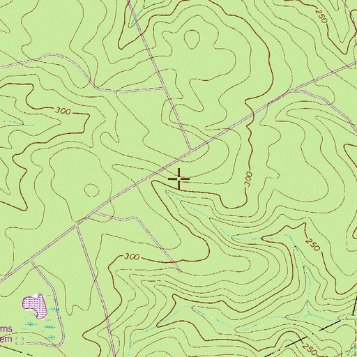 Topographic Map of Roundtree School (historical), SC