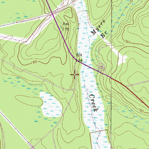 Topographic Map of Steel Creek School (historical), SC