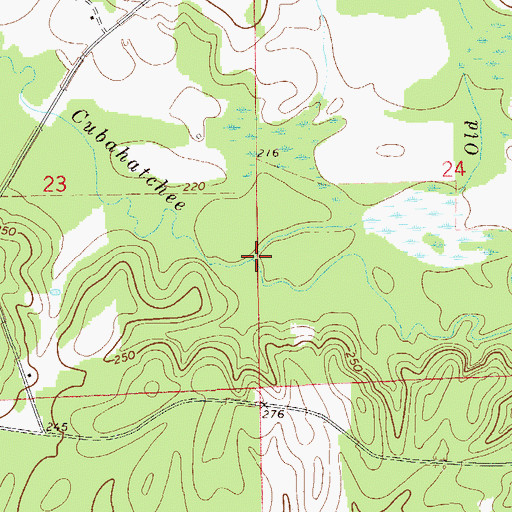 Topographic Map of Old Millpond Branch, AL