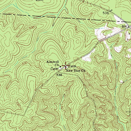 Topographic Map of New Zion School (historical), SC