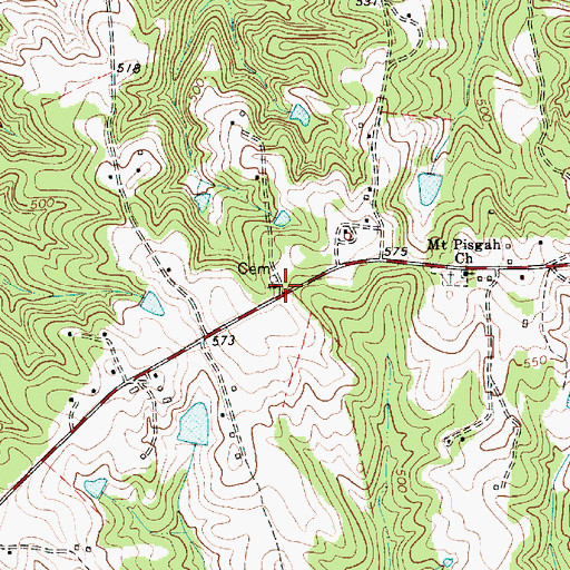 Topographic Map of Oak Grove Church, SC