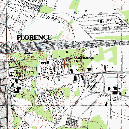 Topographic Map of Air Base Heights, SC