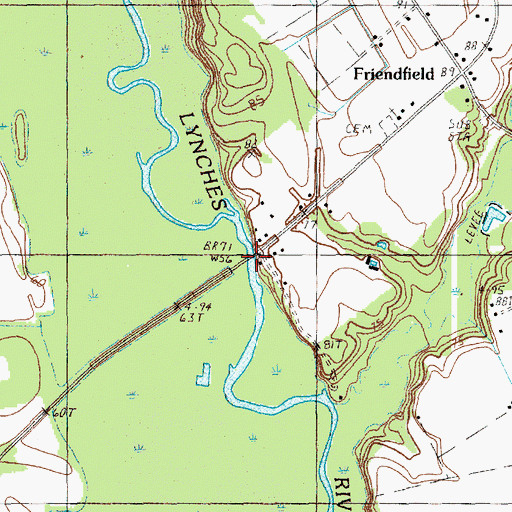 Topographic Map of Anderson Bridge, SC