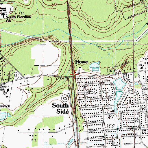 Topographic Map of Bannockburn, SC