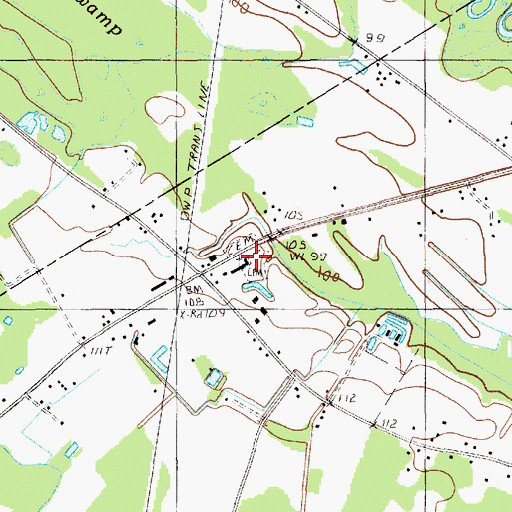 Topographic Map of Bethel Cemetery, SC