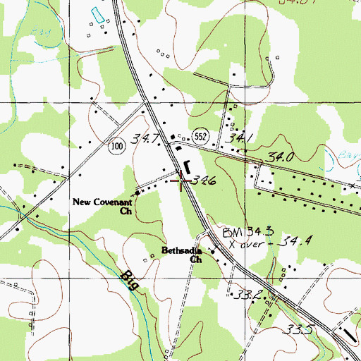 Topographic Map of Bethesda School (historical), SC