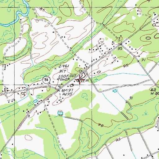 Topographic Map of Beulah Church, SC