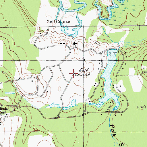 Topographic Map of Black Creek Country Club, SC