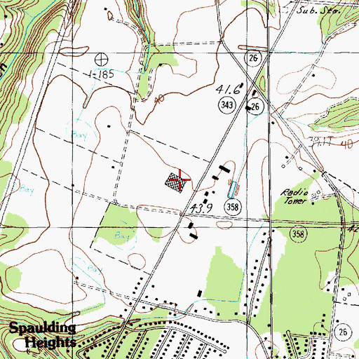 Topographic Map of Black Creek Industrial Park, SC