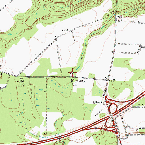 Topographic Map of Black Swamp School (historical), SC