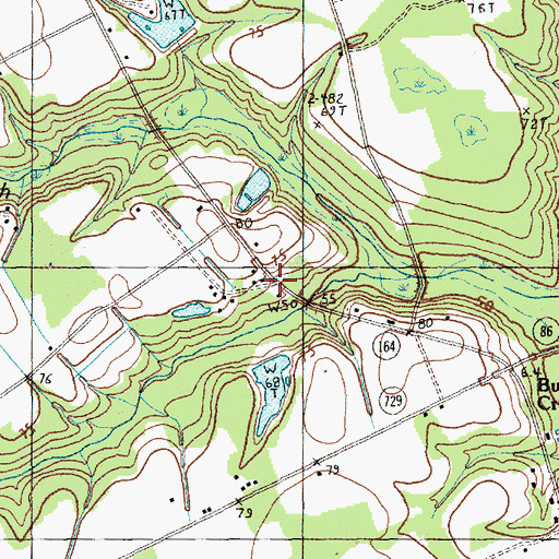 Topographic Map of Blossom, SC