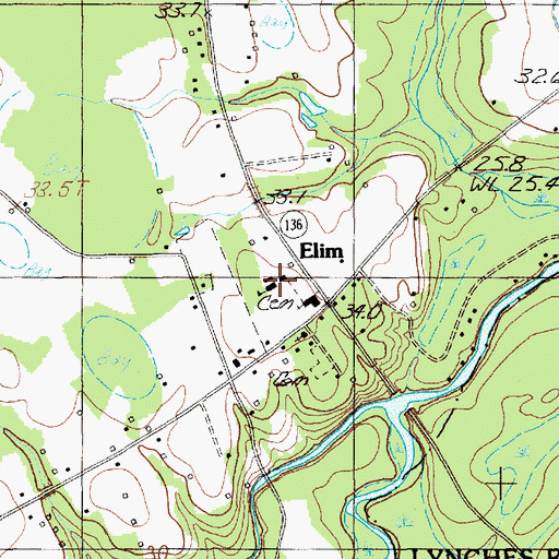 Topographic Map of Bonnair School, SC