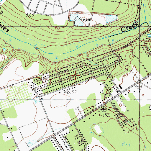 Topographic Map of Botany Acres, SC