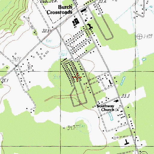 Topographic Map of Brandon Woods, SC