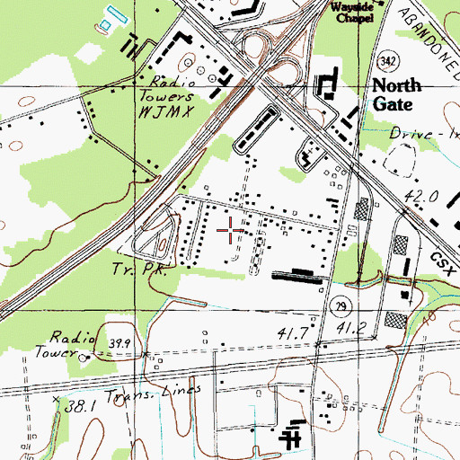 Topographic Map of Briarcliff, SC