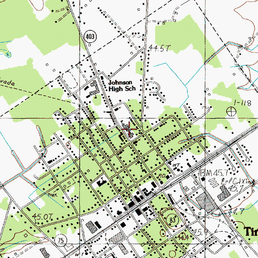 Topographic Map of Brockington Elementary School, SC