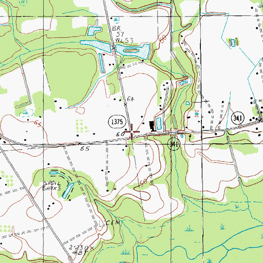 Topographic Map of Browns Chapel Cemetery, SC