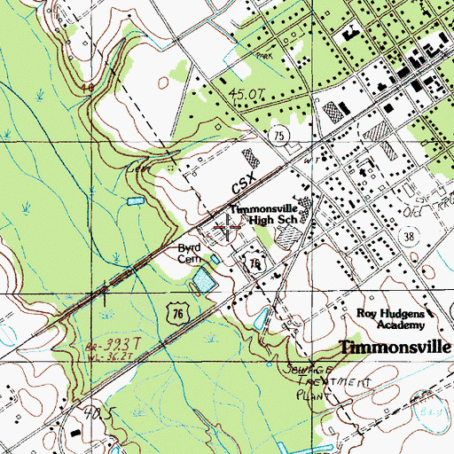 Topographic Map of Byrd Cemetery, SC