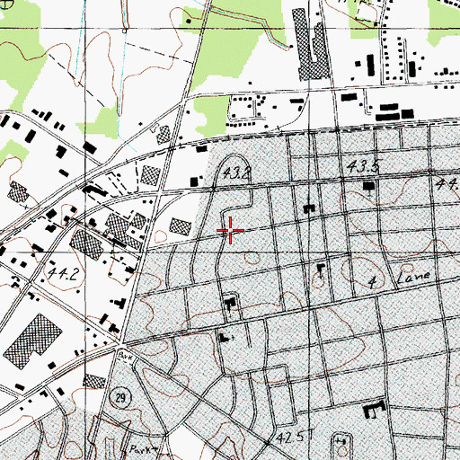 Topographic Map of Camellia Gardens, SC