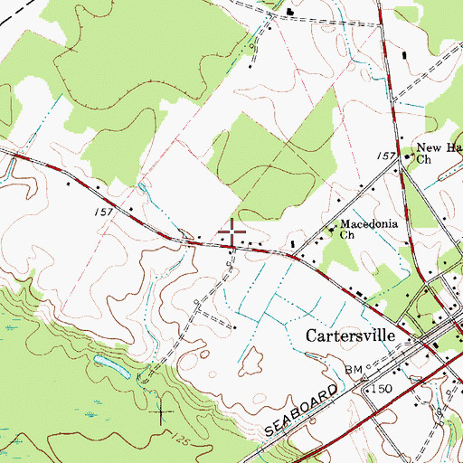 Topographic Map of Cartersville School (historical), SC