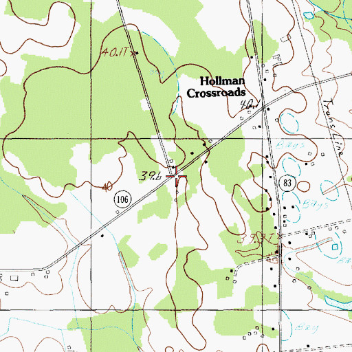Topographic Map of Center School (historical), SC