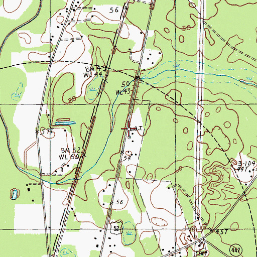 Topographic Map of Bonneau Fire Tower, SC