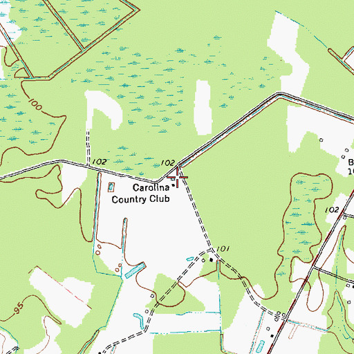 Topographic Map of Carolina Country Club, SC