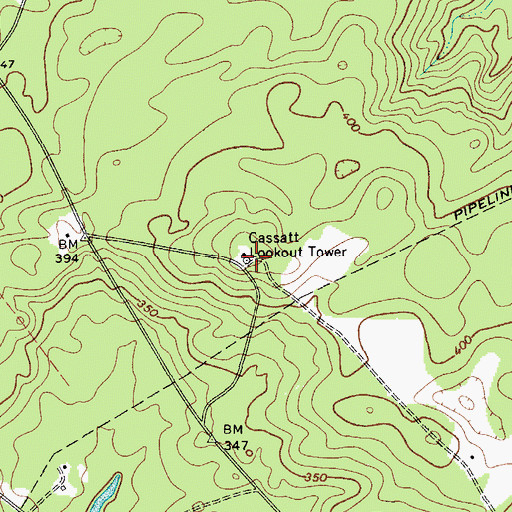 Topographic Map of Cassatt Lookout Tower, SC