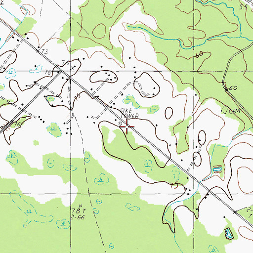 Topographic Map of Cooper Fire Tower, SC