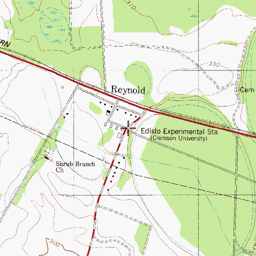 Topographic Map of Edisto Experimental Station, SC