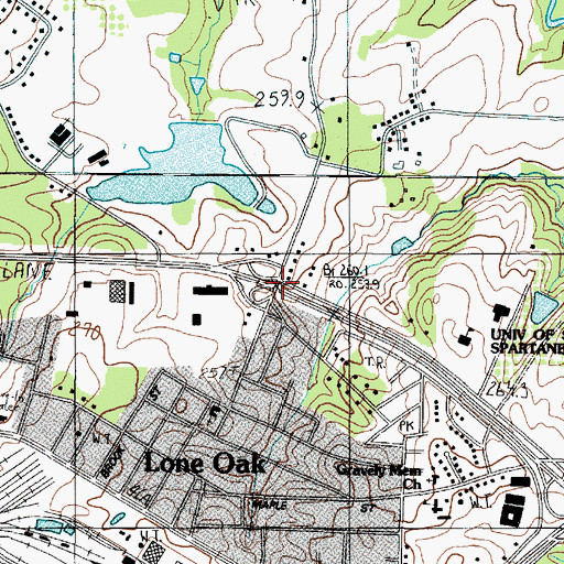 Topographic Map of Interchange 22, SC