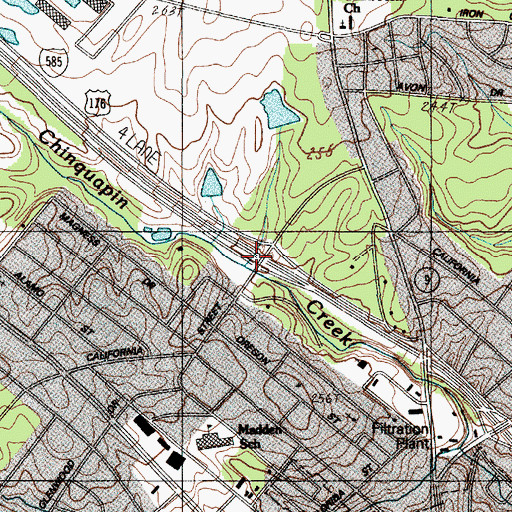 Topographic Map of Interchange 24, SC