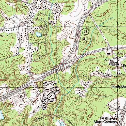 Topographic Map of Interchange 42, SC