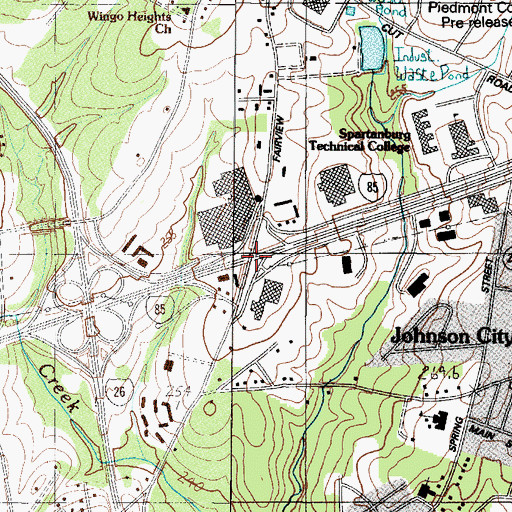 Topographic Map of Interchange 71, SC
